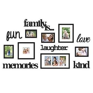 Wallverbs™ 13-Piece "Family Is" Photo Frame Set in Satin Black
