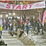 Start of The Dog Sled Race