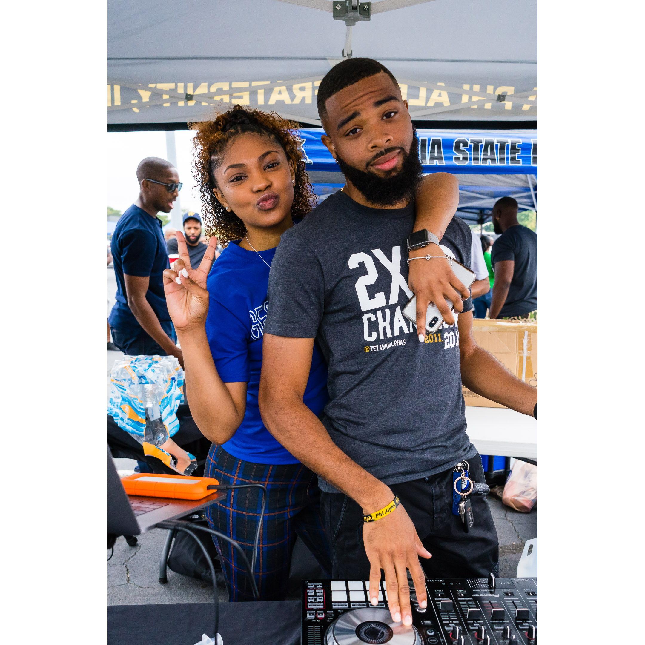 Dasia and Chaz's first Homecoming (2019) after college, spent together.