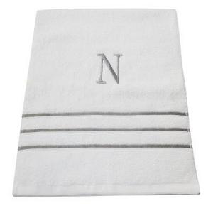 Monogram Hand Towel N - White/Skyline Gray - Fieldcrest®