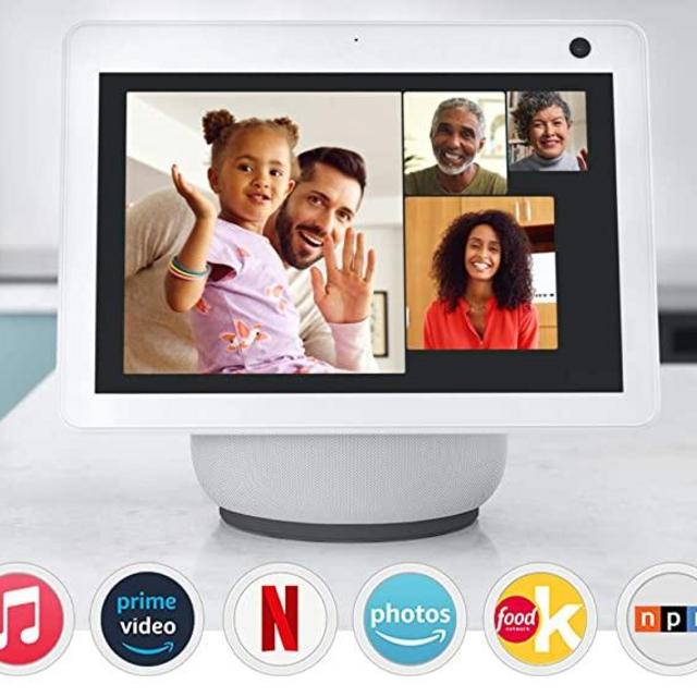 All-new Echo Show 10 (3rd Gen) | HD smart display with motion and Alexa | Glacier White
