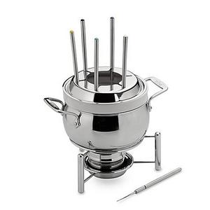 All-Clad Stainless Steel 3-Quart Fondue Pot with Ceramic Insert