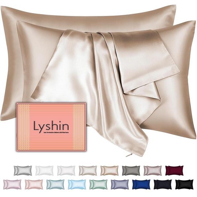 Mulberry Silk Pillow Cases 2 Pack King Size 20x36 Inches with Hidden Zipper, Ultra Smooth and Soft Breathable Cooling Silk Satin Pillowcase Set of 2, Better for Hair and Skin, Gifts for Women Men