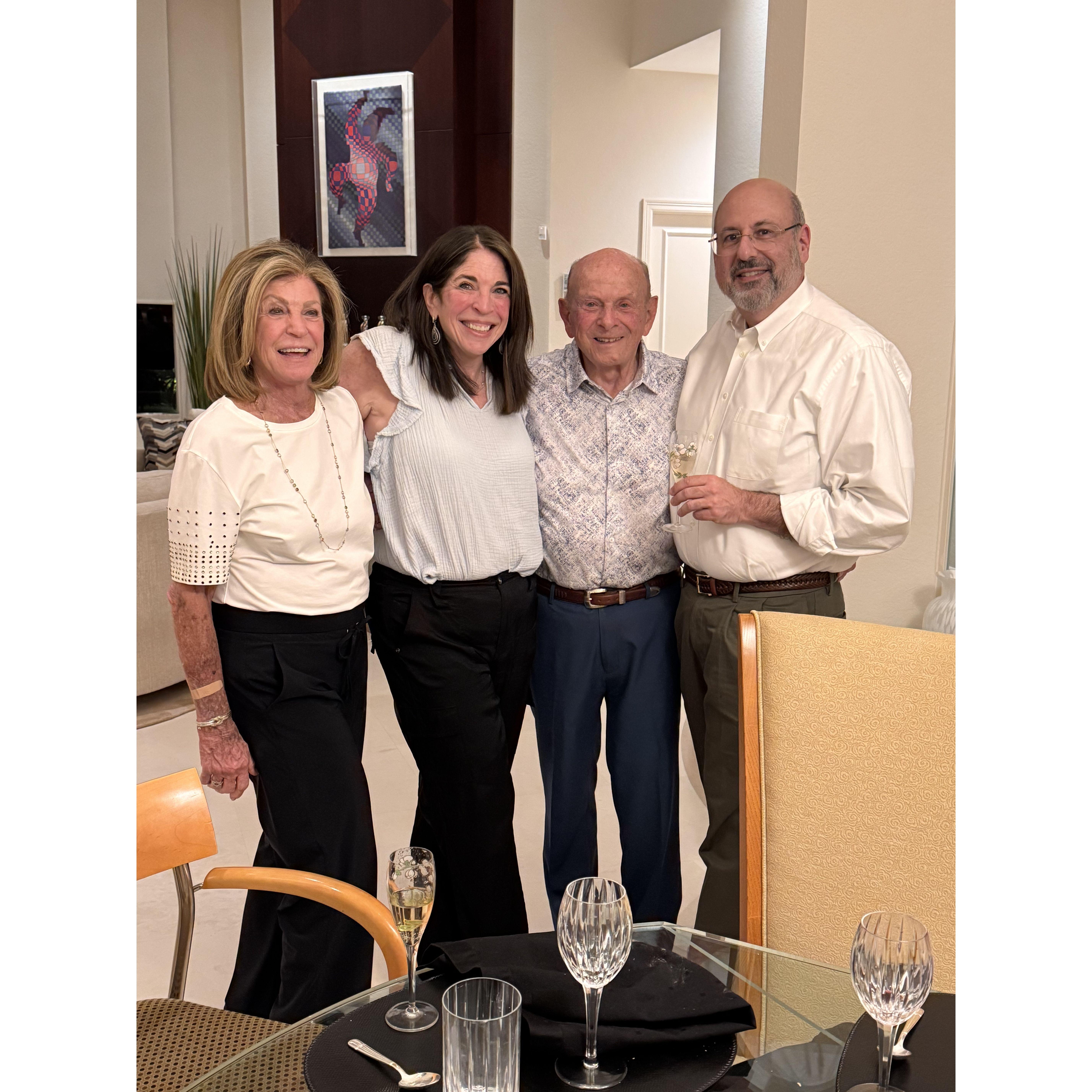Sharing time in Boca with parents