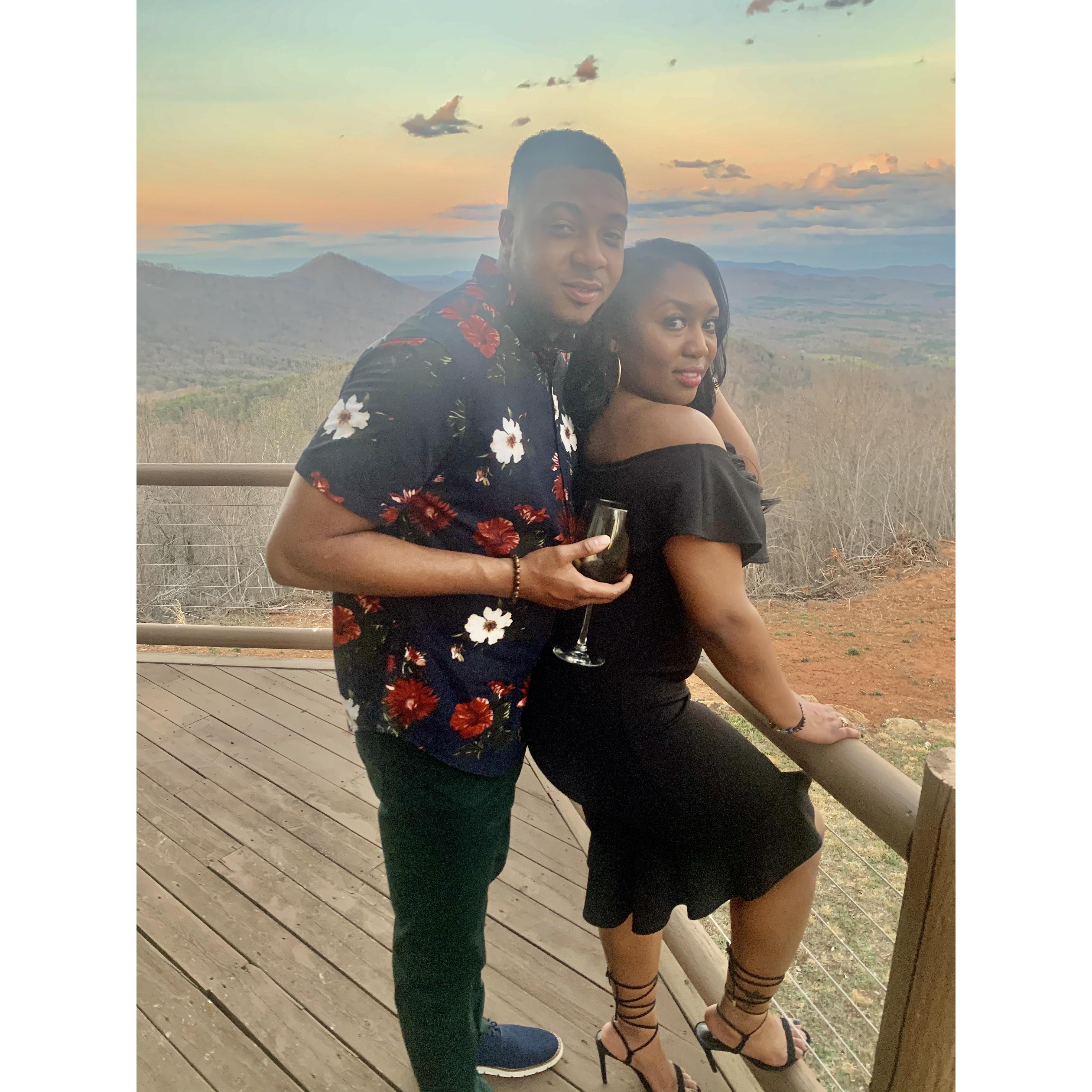 In the beautiful mountains of North Carolina.
