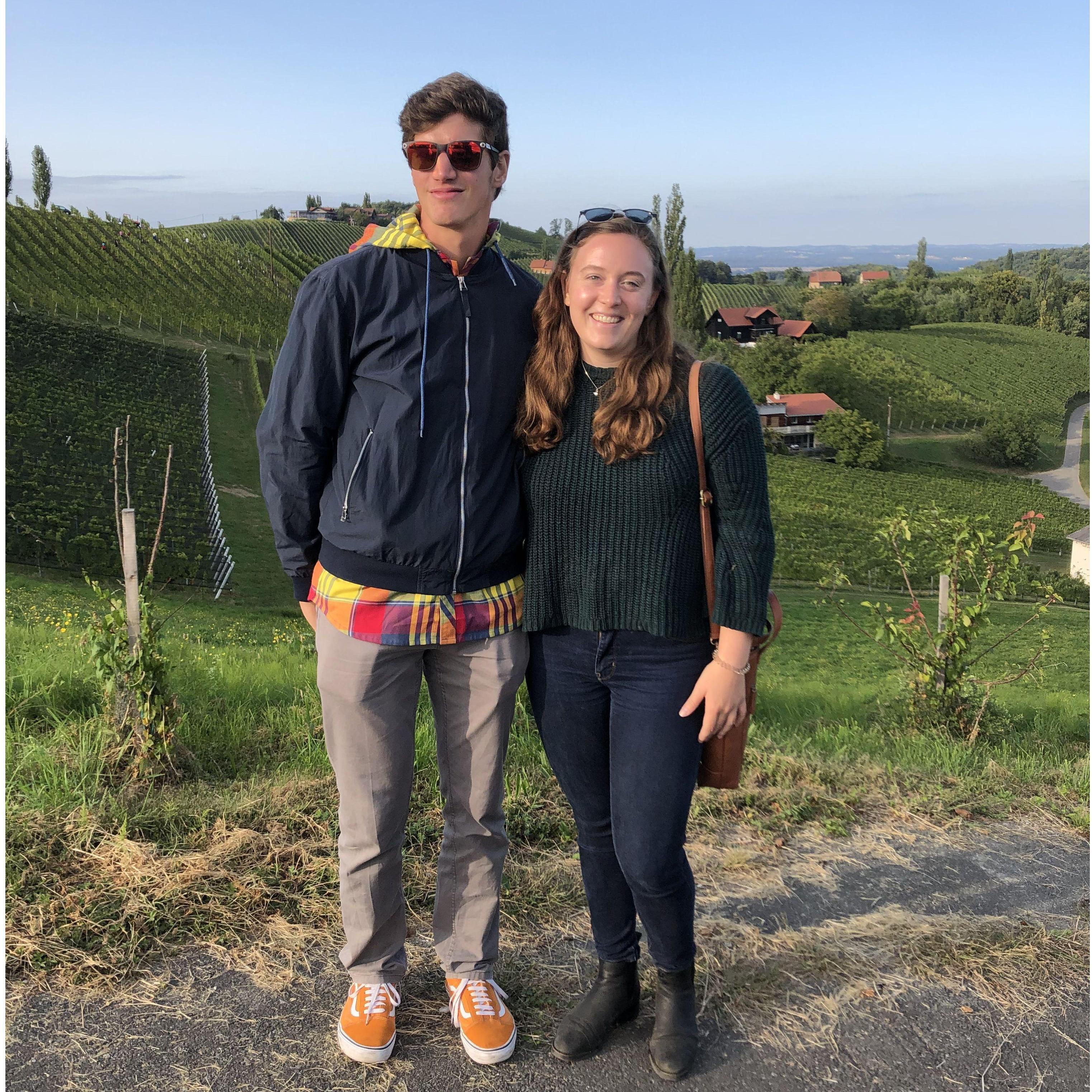 Enjoying Styrian wine country, 2020.