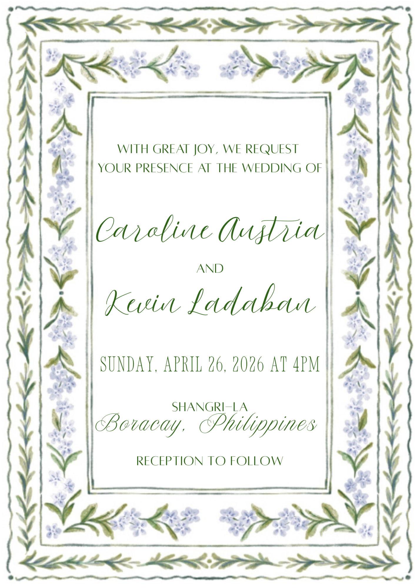 The Wedding Website of Caroline Austria and Kevin Ladaban