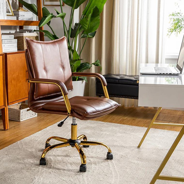 Michele Vegan Leather Task Accent Chair