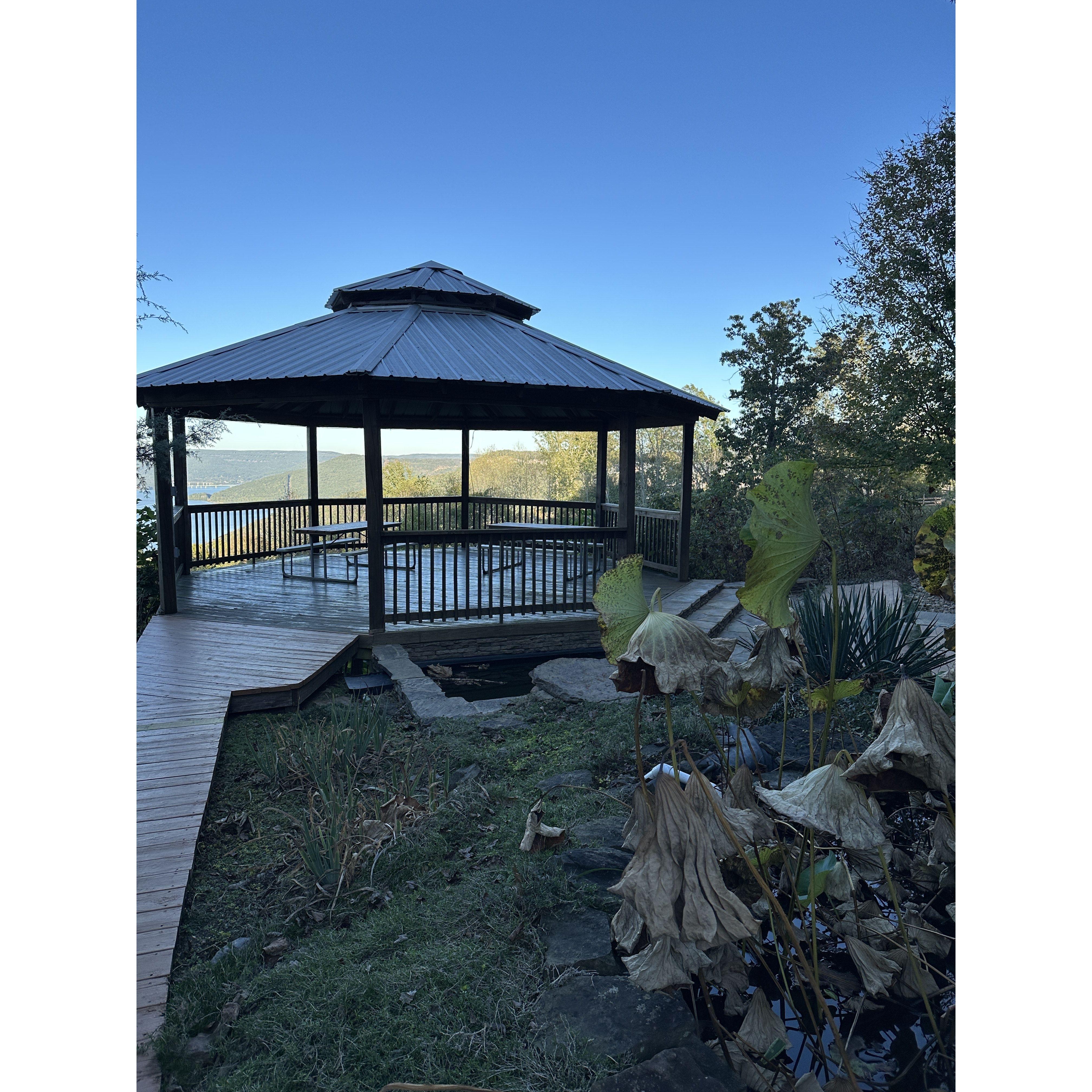 Gazebo near our cabin