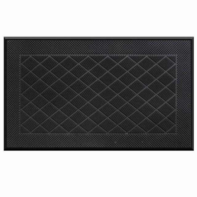 Stud Pattern Black 18 in. x 30 in. Pin Door Mat