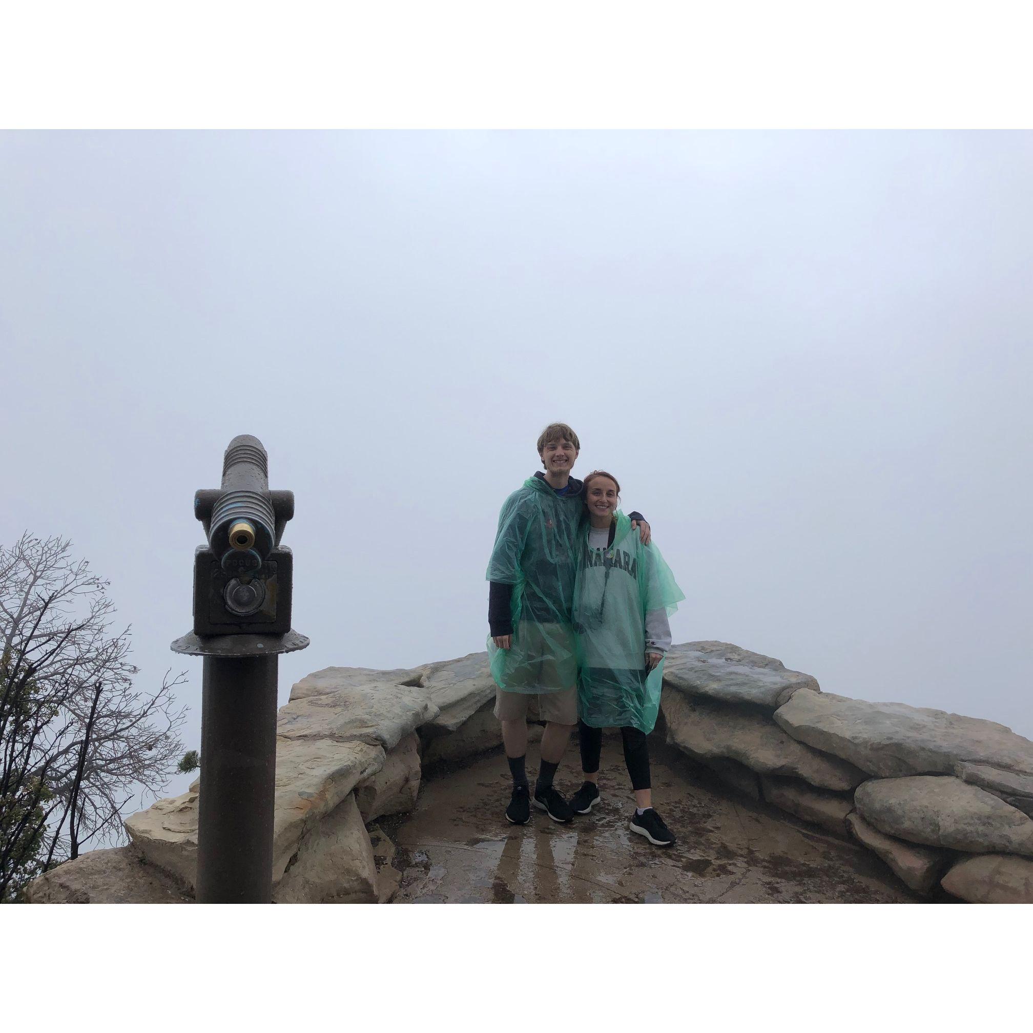 We got to see the beautiful Grand Canyon! Can't you tell? It was too foggy to actually see any of it sadly (2019).