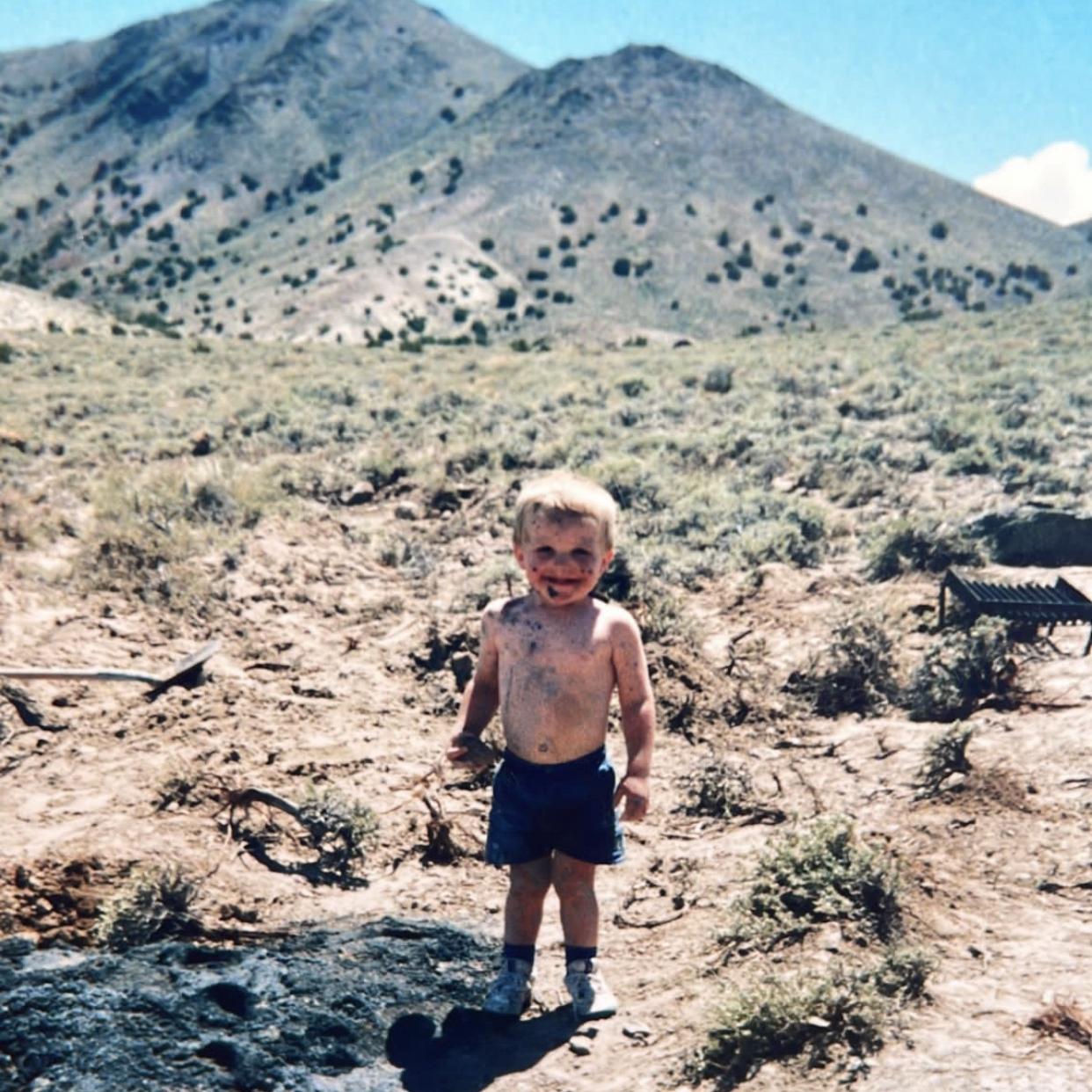 Yes he used to be Blonde! You can still find him outside like this.