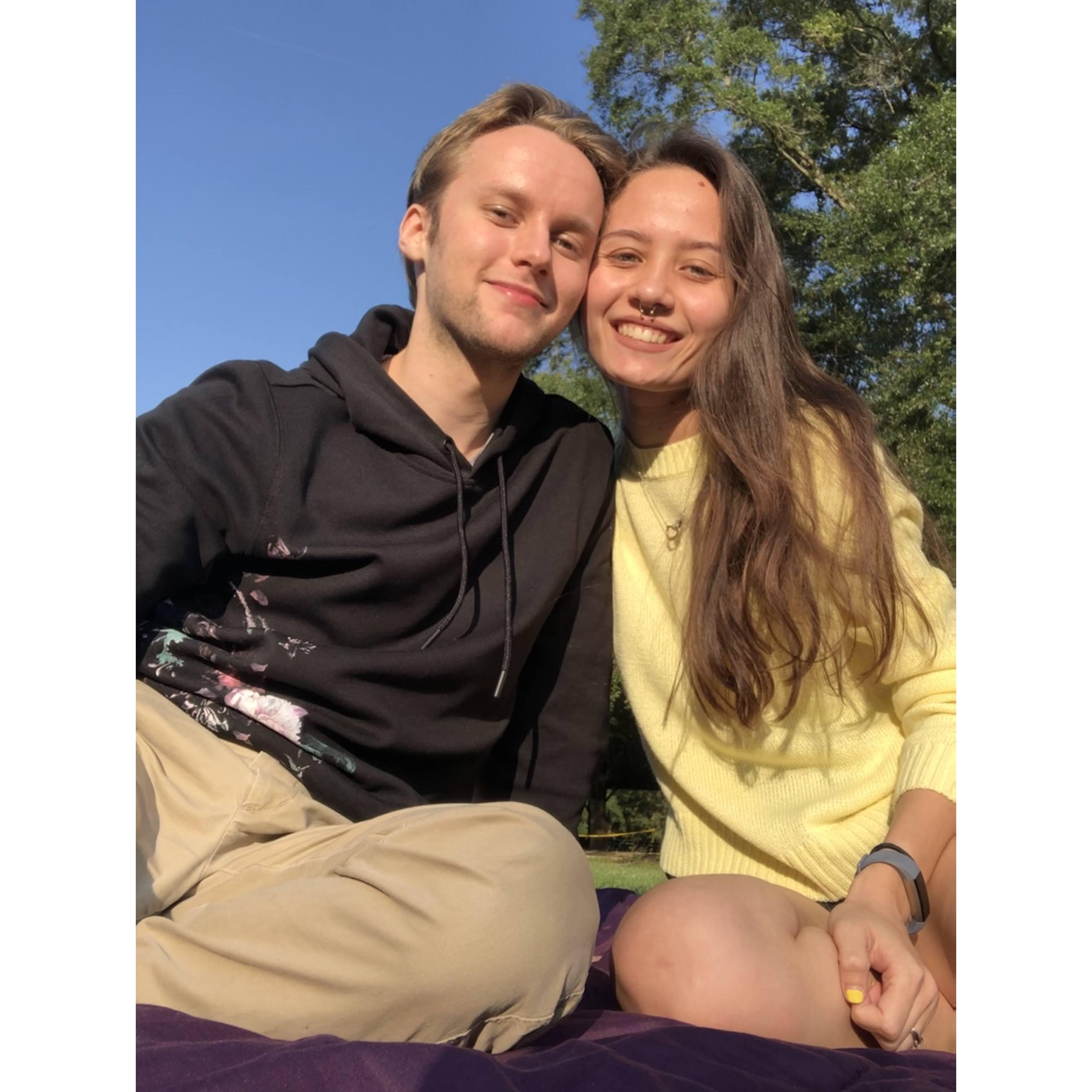 5 year anniversary picnic in Tallahassee, October 2020