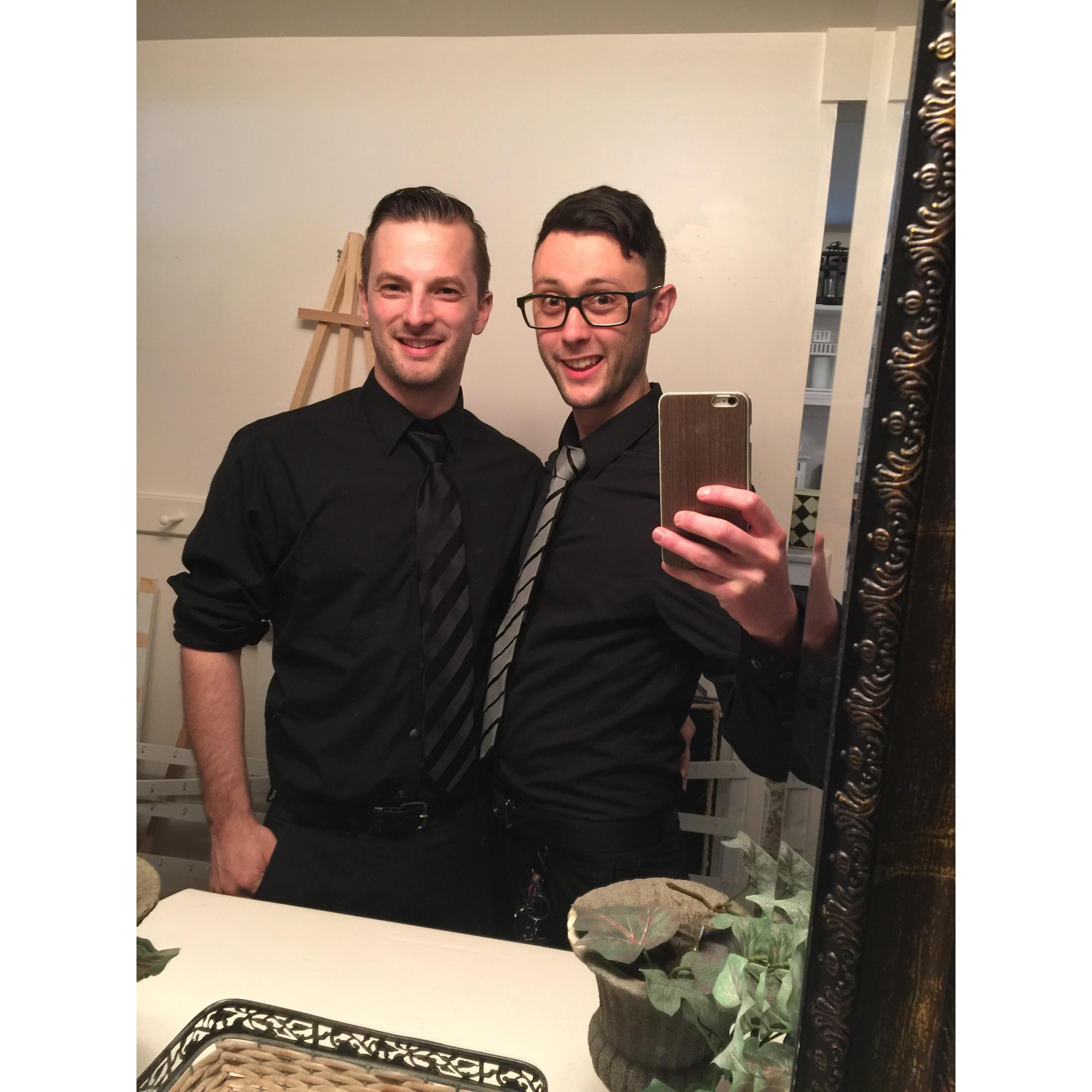 Our first shift together on Peaks Island!