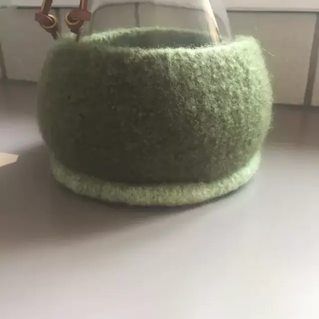 Olive and Lime Cozy for 8-Cup Chemex Coffee Brewer