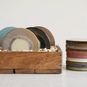Birch Lane™ 12 Piece Stoneware Reactive Glaze Coaster Set & Reviews | AllModern