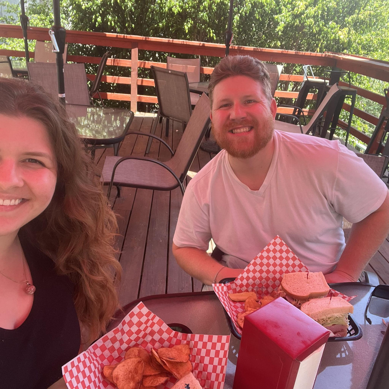 Our first lunch in our new neighborhood!