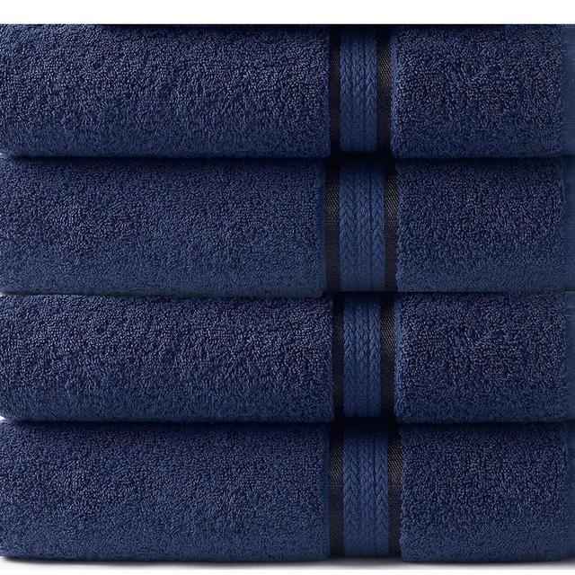 Cotton Craft - 4 Pack - Ultra Soft Oversized Extra Large Bath Towels 30x54 Night Sky - 100% Pure Ringspun Cotton - Luxurious Rayon Trim - Ideal for Daily Use - Each Towel Weighs 22 Ounces
