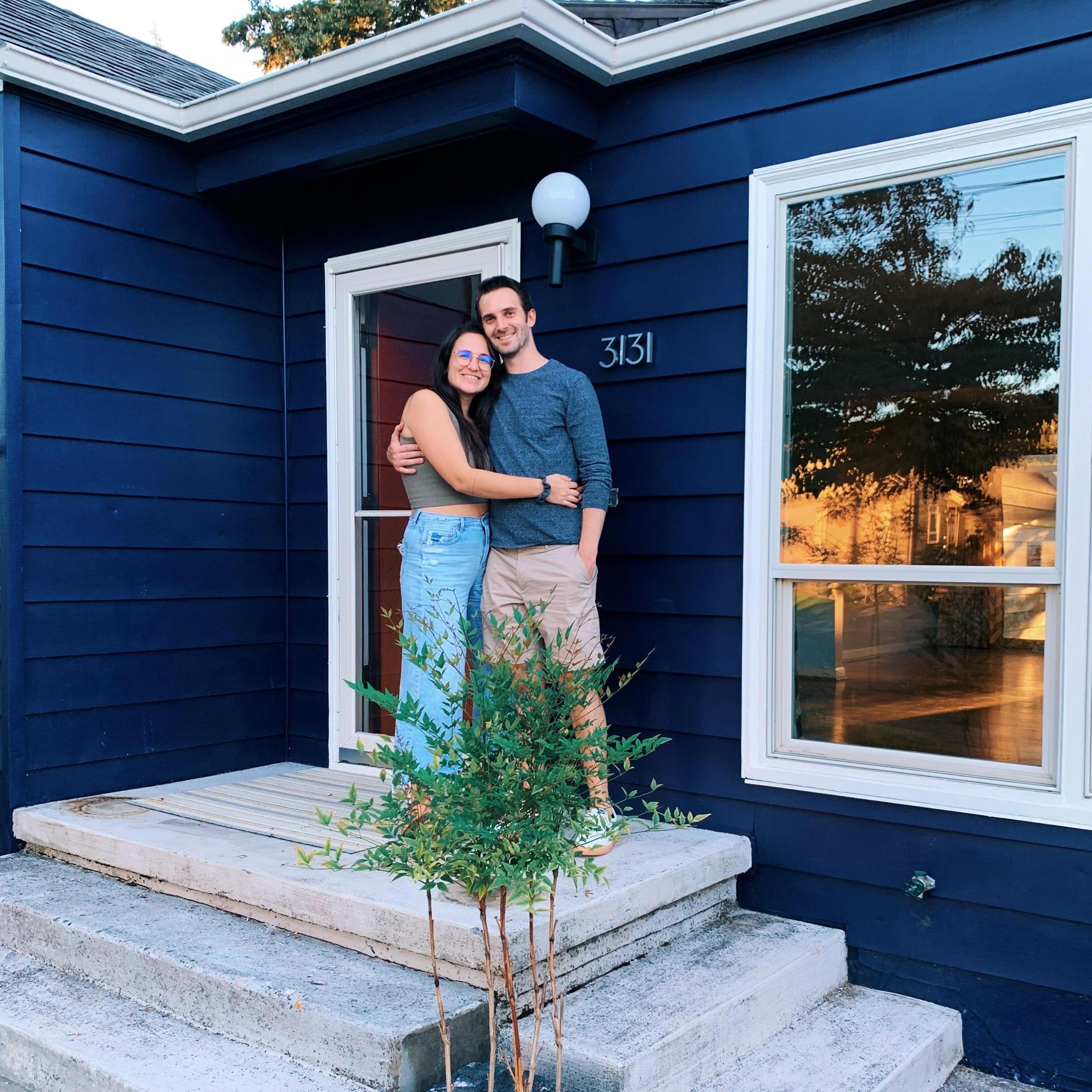 The day we closed on our first house!