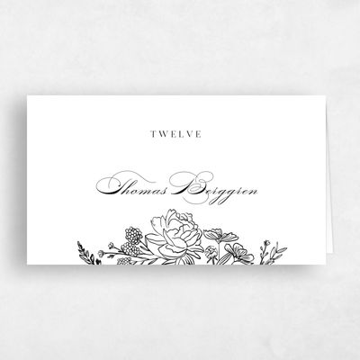 Black Wedding Place Card - Astrid