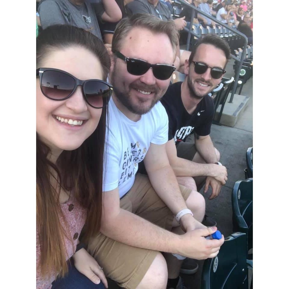 Enjoying the Clippers game with Nick’s friend Mike!