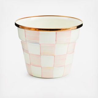 Rosy Check Stainless Steel Garden Pot
