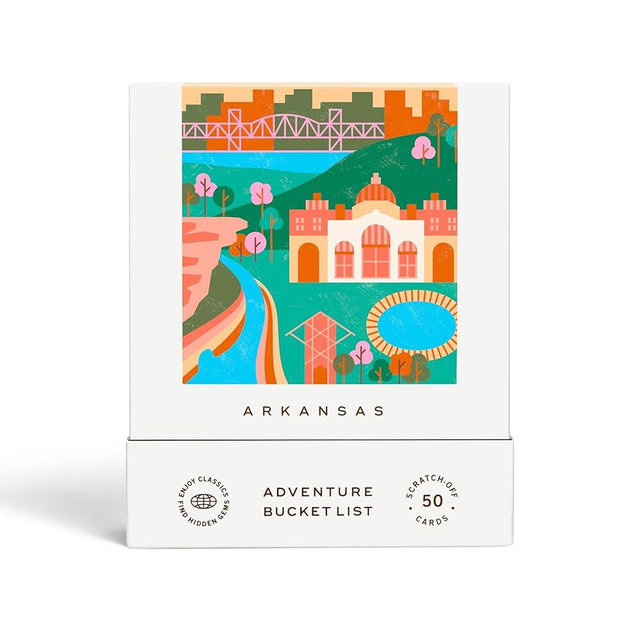 Reach International Outfitters Arkansas Adventure Bucket List: 50 Scratch-Off Cards for Outdoor Activities, Tourist Attractions, and Road Trips - Perfect Travel Gift and Guide for Exploring Arkansas