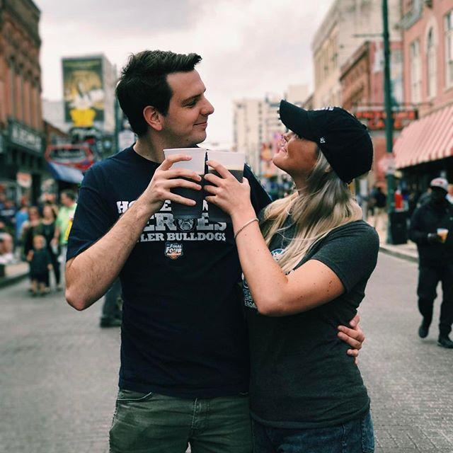 Parker and Kylie in Memphis for Butler's Sweet 16 game!