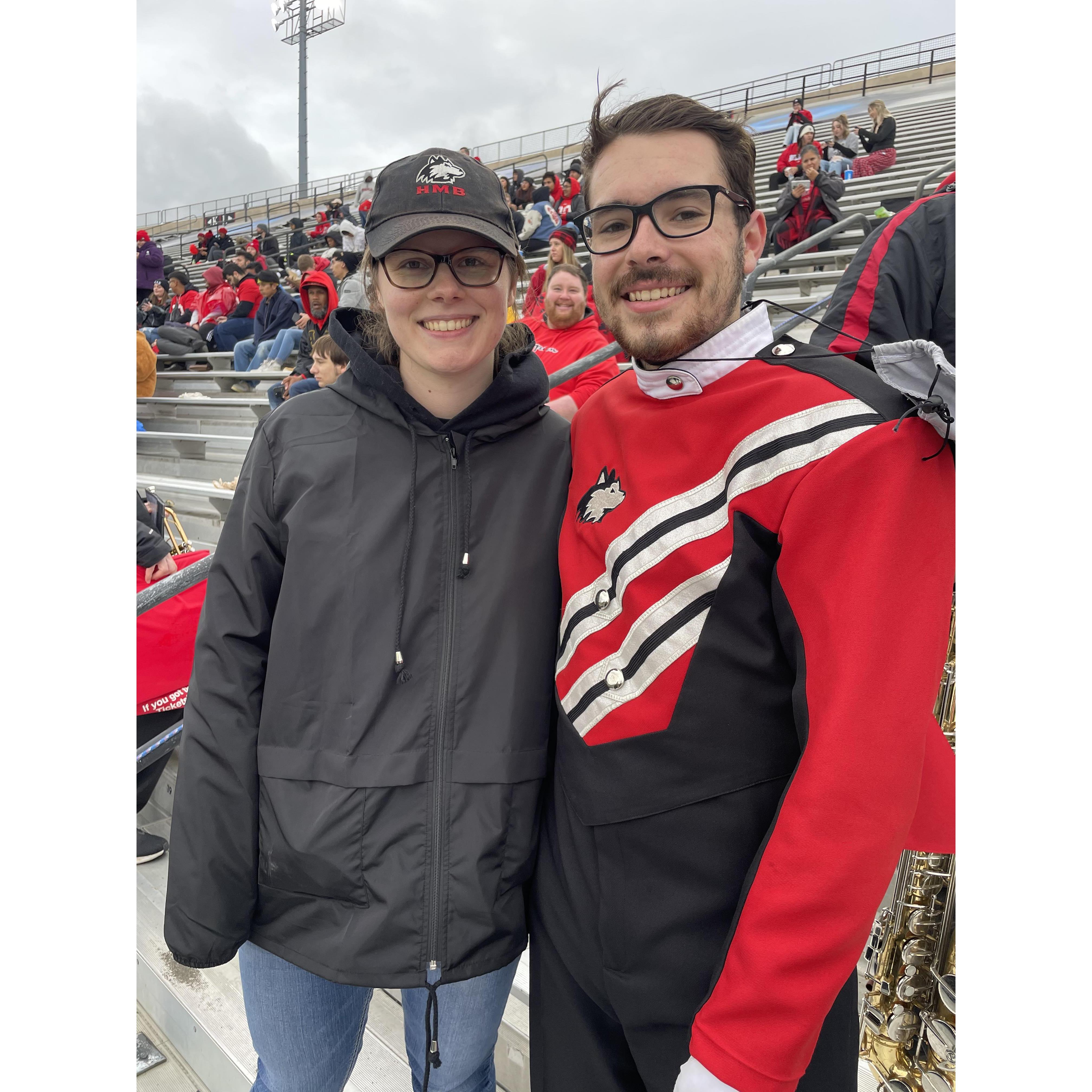 Continuing to support the Huskie Marching Band,