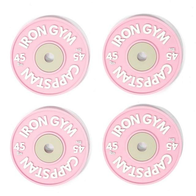 Gym Weight Coasters Pink Set of 4 Pack | Premium Replica Silicone Barbell Weights Set | Ideal Home Gym Gifts for Women | Fitness Women | Suitable for Protein Shaker, Cups and Mugs