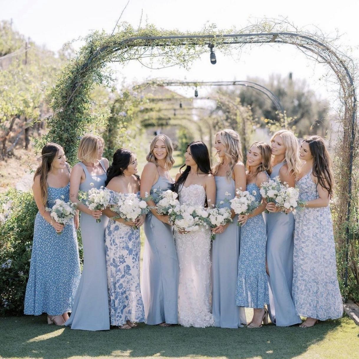 Women please wear light blue or floral dresses! It is okay however if you choose not to.