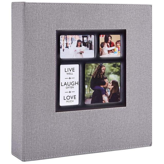 Ywlake Photo Album 4x6 1000 Pockets Photos Linen Cover, Extra Large Capacity Family Wedding Picture Albums Holds 1000 Horizontal and Vertical Photos Grey