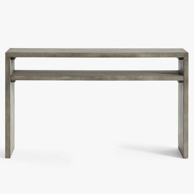 Byron Waterfall Console Table, Mason Gray