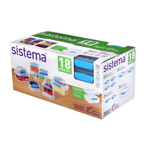 Sistema 18pc Food Storage Container Set Blue