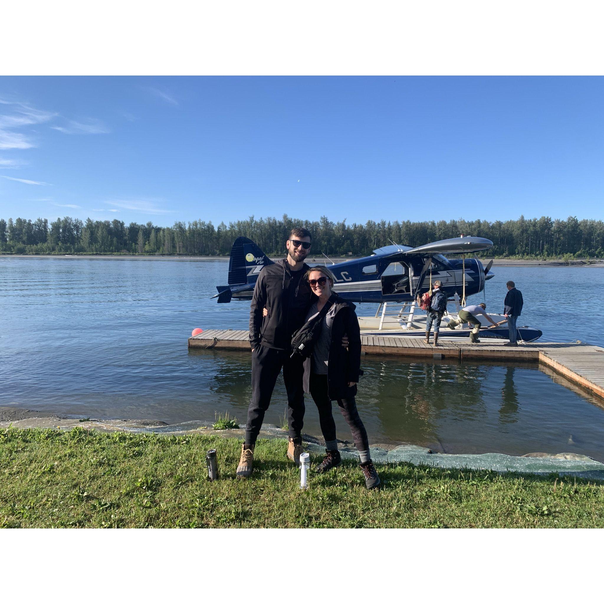 Traveling by float plane, Alaska