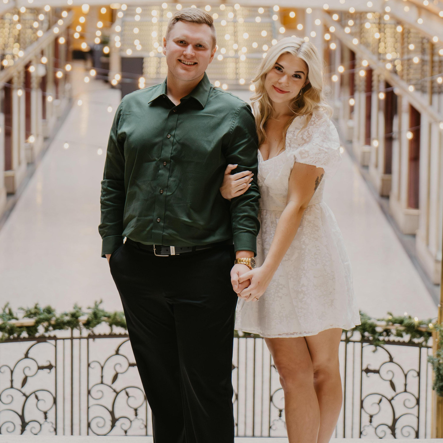 Engagement photos at The Arcade by John Paul Studios.
