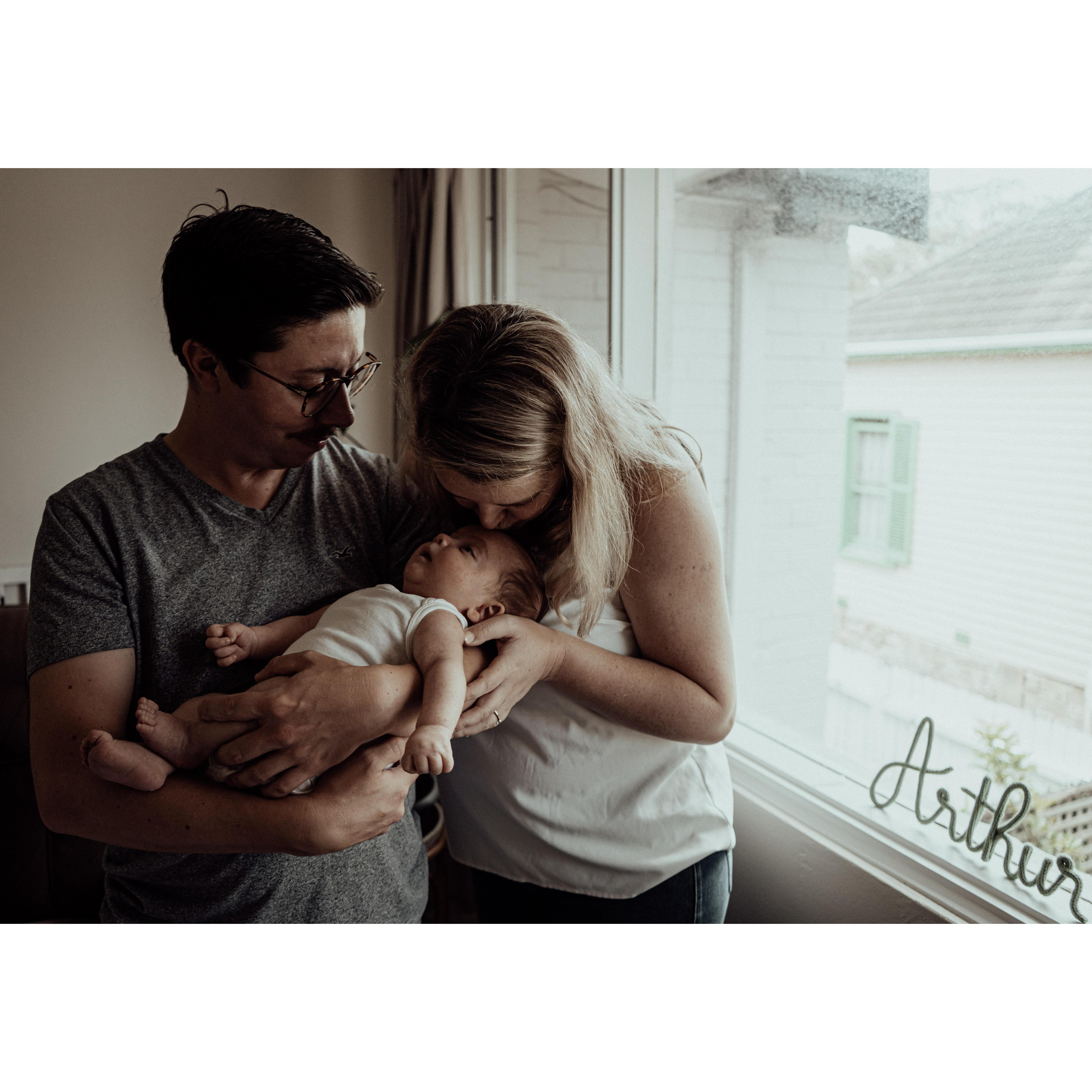 Newborn photoshoot with 1 month old baby Arthur - December 2021
