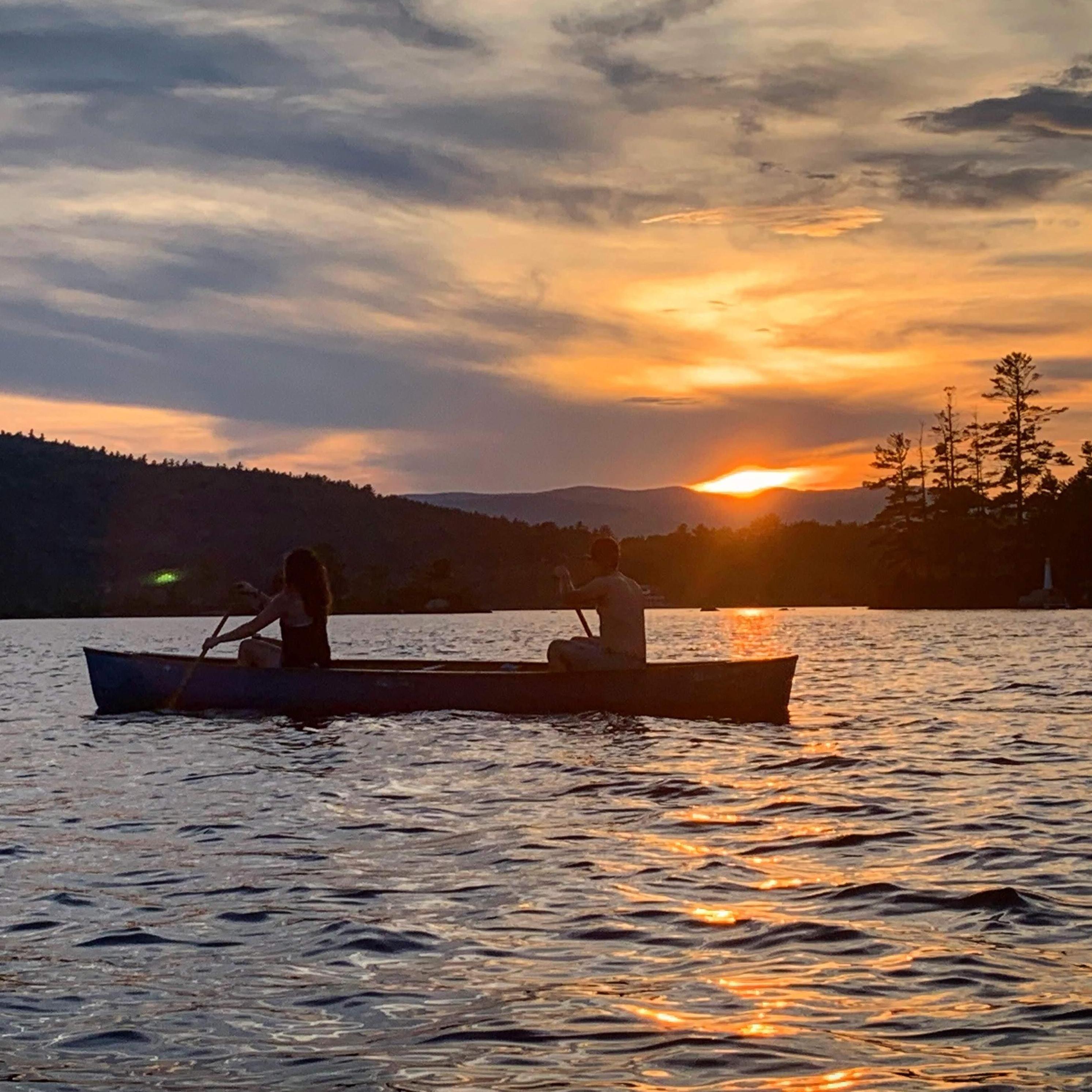 Canoeing at the lake, NH