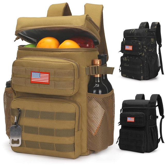 Tactical Backpack Cooler,Soft Lightweight Leakproof Cooler Backpack,Insulated Cooler Bag,Portable Soft Cooler Bag Waterproof for Beach, Travel, Camping, Picnic, Hiking
