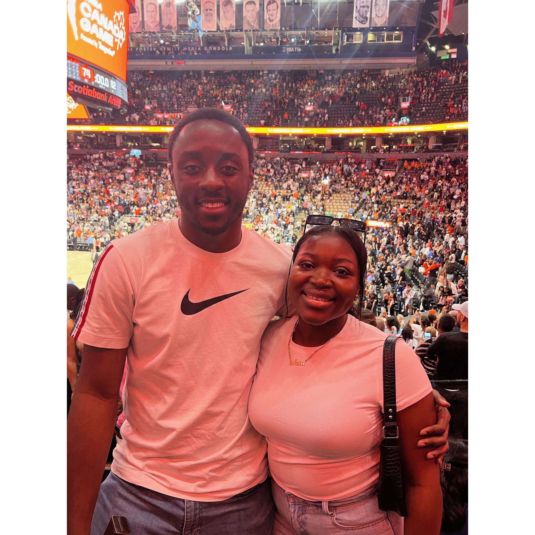 May 2023 – The First 1:1.
On my birthday, J surprised me with Raptors tickets — our very first hangout, just the two of us. Who knew it would be the beginning of something amazing!
