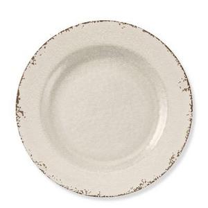 Rustic Melamine Charger, Ivory
