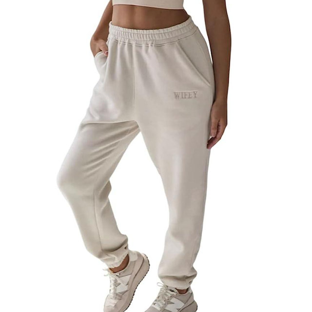 Wifey Sweatpants in Champagne, Wife Joggers, Mrs Sweatpants, Just Married Outfit, Bach Party Tracksuit, Wifey Jogging Bottoms