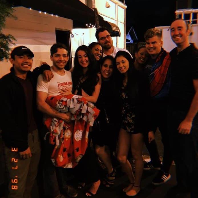 Kaila's going away party before a year of long-distance