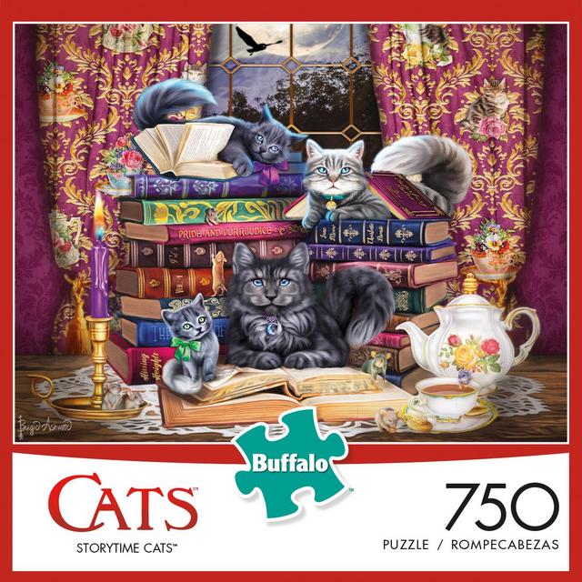 Buffalo Games Cats Series Storytime Cats 750 Piece Jigsaw Puzzle