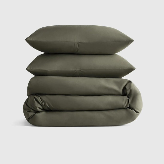 Classic Organic Percale Duvet Cover Set - Full/Queen