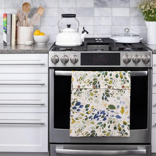 Cotton Terry Infinity Loop Spring Leaves Kitchen Towel - DEMDACO