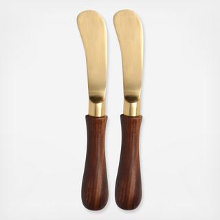 Old Hollywood Sheesham Wood Spreader, Set of 2