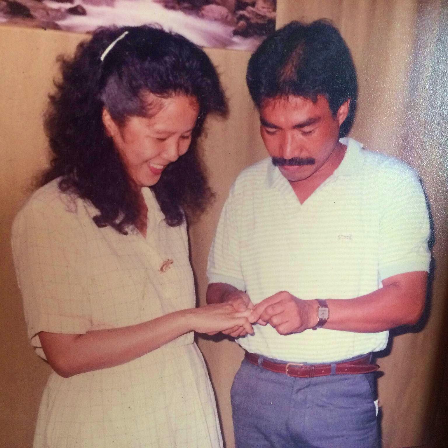 Jerome's Parents, Jubeth and Grace on their wedding day.