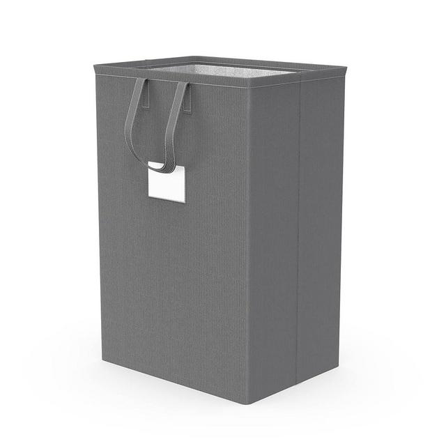 75L Large Laundry Hamper with Handles, Dirty Clothes Hamper for Bedroom Waterproof, Freestanding Tall Laundry Basket Waterproof, Hamper for Bedroom, Bathroom, Dorm, Toys Storage(Grey）
