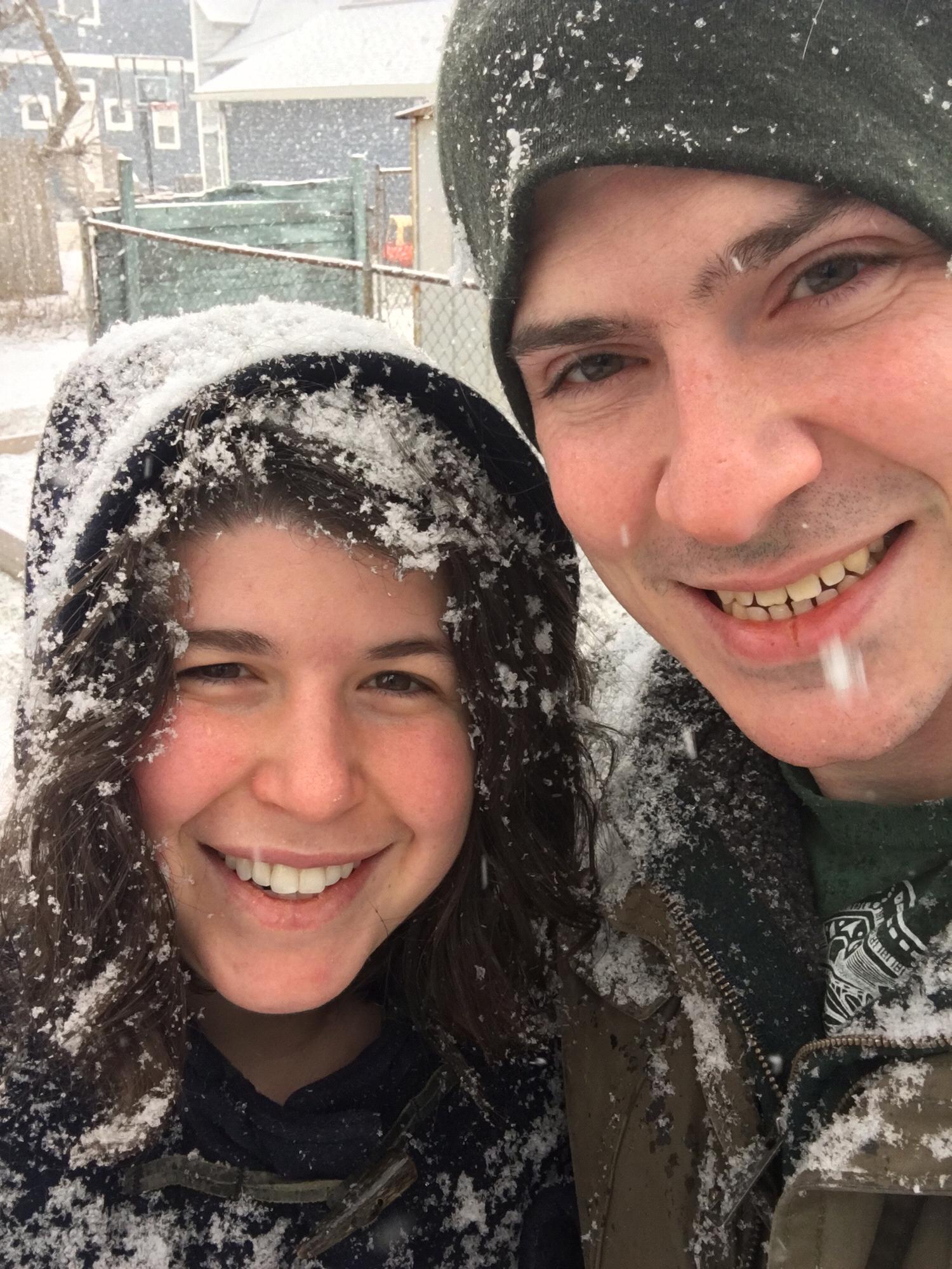 Snowy days in Cleveland winter 2019